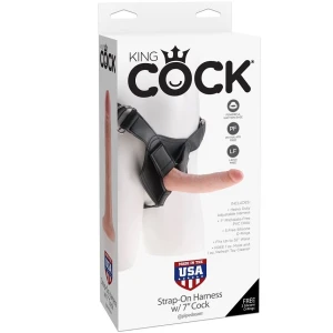 KING COCK - HARNESS WITH REALISTIC PENIS NATURAL 17.8 CM